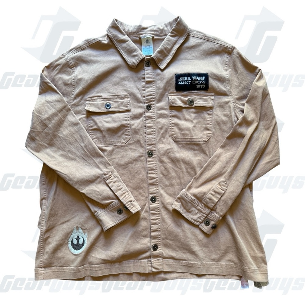 Disney Star Wars 1977 Tatooine Skywalker ButtonUp Shirt Rebel Alliance LS XXL
